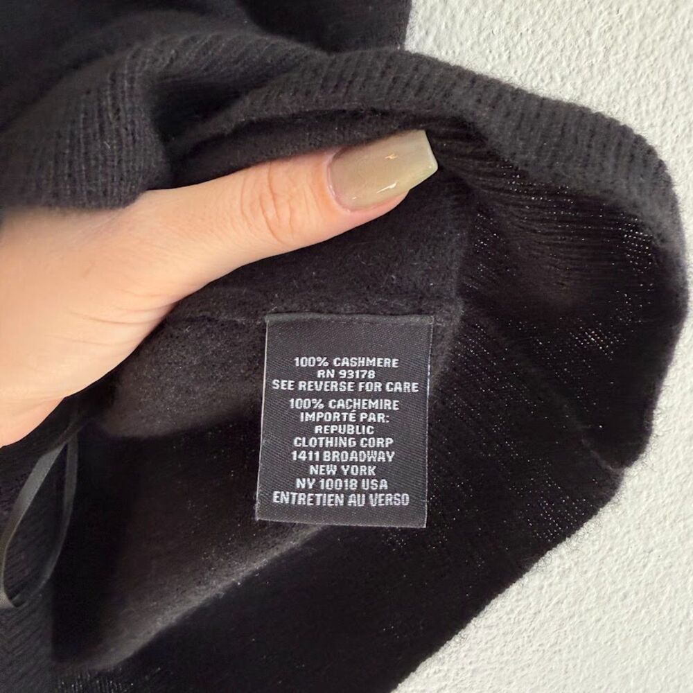 House of Harlow 1960 100% Cashmere High Neck Tank Top in Black size Small NWOT - Picture 6 of 10
